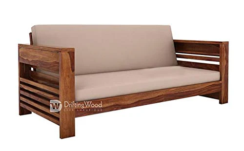 DriftingWood Wooden Sofa Set for Living Room | 5 Seater Sofa Set 3+1+1 | Teak Finish, Sheesham - Image 6