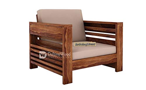 DriftingWood Wooden Sofa Set for Living Room | 5 Seater Sofa Set 3+1+1 | Teak Finish, Sheesham - Image 7