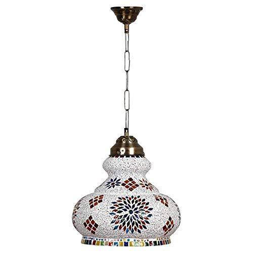 Earthenmetal 'Surahi' Shaped Large Size Glass Pendant/Hanging lamp for Living & Home Decoration Turkish lamp (Multicolour, Bulb not Included) - Image 2