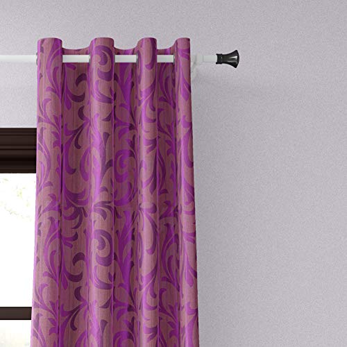 ECOTEX Polyester Curtain for Door, Wine 7 feet, Set of 2 - Image 4