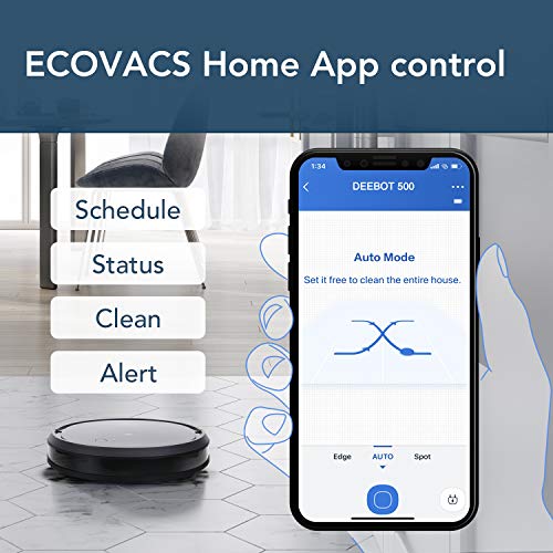 Ecovacs Deebot 500 Robots Vacuum Cleaner Robotic Smart APP Control Max Mode Suction Power 3-Stage Cleaning System Compatible with Alexa - Image 4