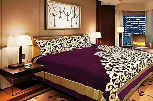 F2L Chenille 500 TC Bedsheet (Purple_King)
