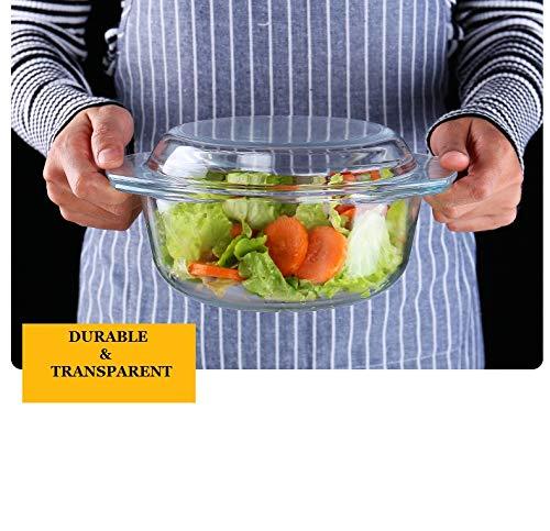 Femora Borosilicate Casseroles, Microwave Safe, 1550ml, White - Image 4