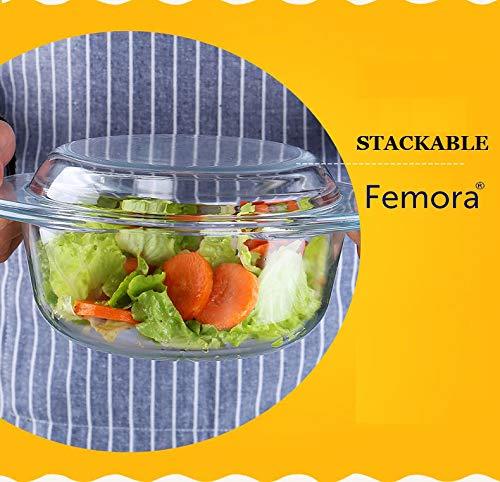 Femora Borosilicate Casseroles, Microwave Safe, 1550ml, White - Image 5