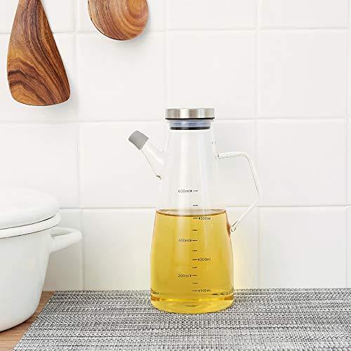 Femora Borosilicate Glass Oil Bottle with Handle, 650Ml, Clear - Image 5