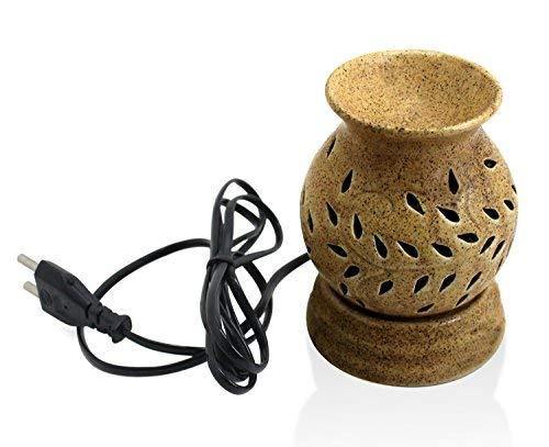 FnP CL Ceramic Ethnic Electric Round Shape Lemongrass Aroma Diffuser Burner Set - Image 6