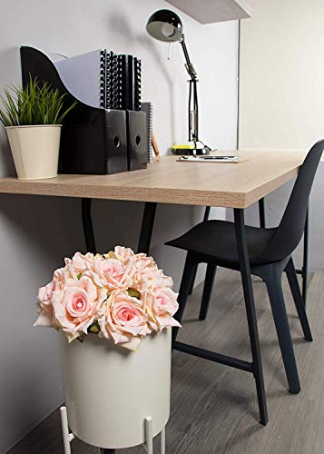 Fourwalls Artificial Polyester and Plastic Rose Bouquet (13 cm x 10 cm x 26 cm, Peach) - Image 6