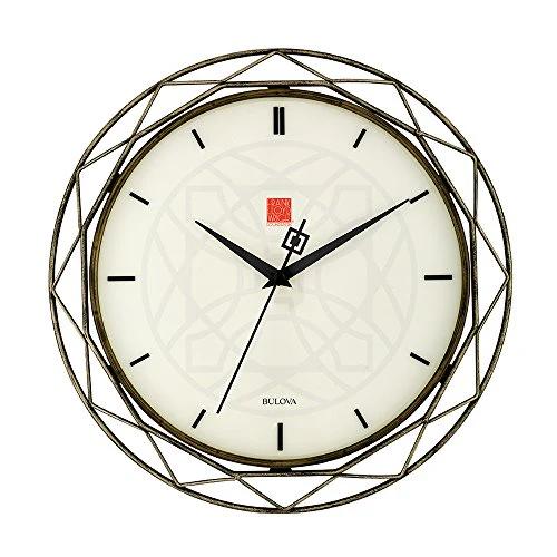 Frank Lloyd Wright Luxfer Prism 14" Wall Clock - Bulova C4834