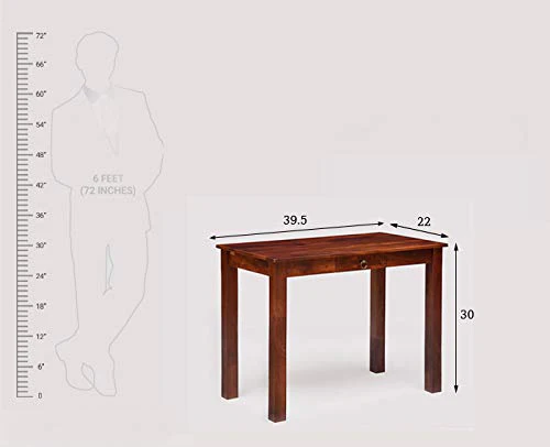 Furniselan Solid Wood Multipurpose Study Console Table - Image 4