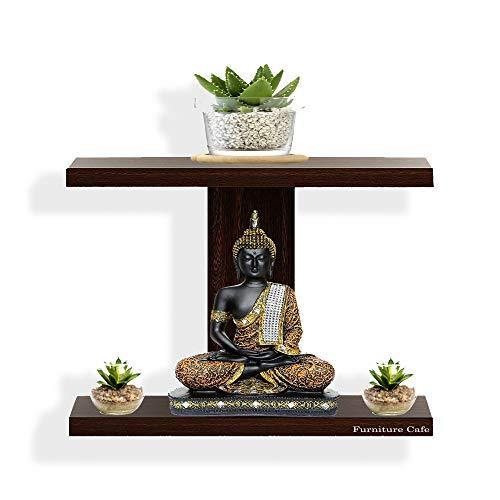 Furniture Cafe Wall Mounted Shelf Wenge Rack Decorative Display (Standard)