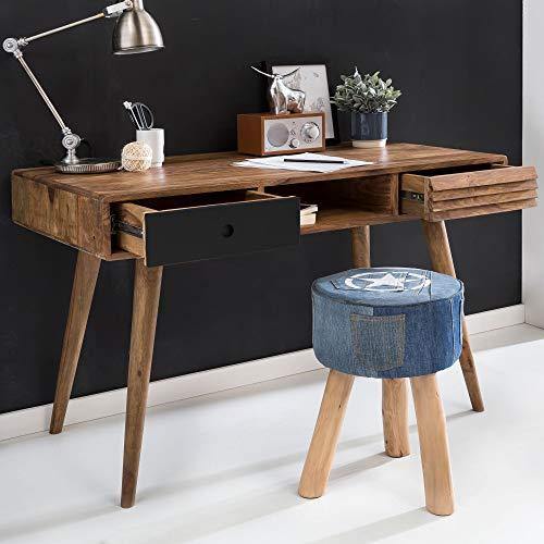 G Fine Furniture Wooden Writing Study Desk for Room Table for Adults | Study Table for Home and Office | Sheesham Wood, Brown & Black - Image 9