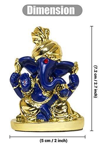 Gold Plated Ganesh Statue for car Dashboard - Image 2
