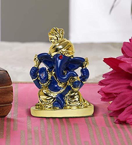 Gold Plated Ganesh Statue for car Dashboard - Image 5