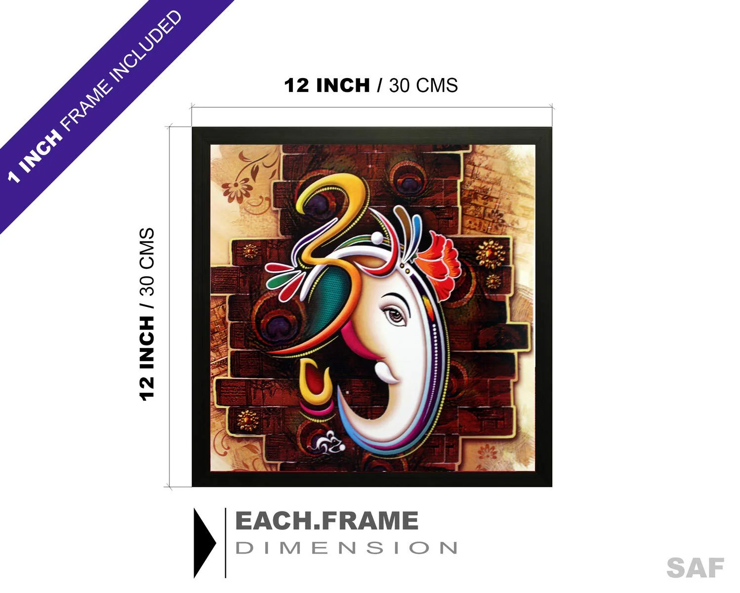 SAF 'Ganesha' Framed Painting - Image 4