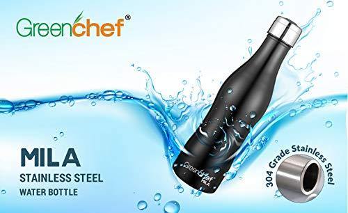 Greenchef Mila Stainless Steel Water Bottle (Black, 1000ml) - Image 5