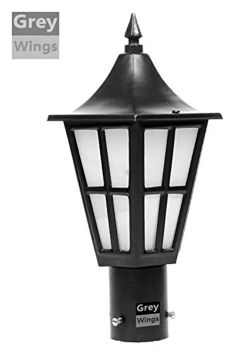GreyWings Waterproof Outdoor Black Gate/Pillar/Garden Light with LED Bulb (Small, B22) Pack of 2 - Image 8