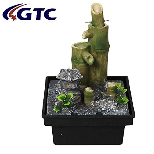 GTC Water Fountain Bamboo Nature Show Piece for Home Decorative for Drawing Room Living Room Waterfall Decorative Item with Mini Water Pump (ITN-9071) - Image 3