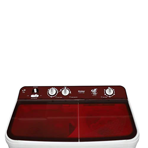 Haier 7.6 kg Semi-Automatic Top Loading Washing Machine (HTW76-1159BT, Red) - Image 3