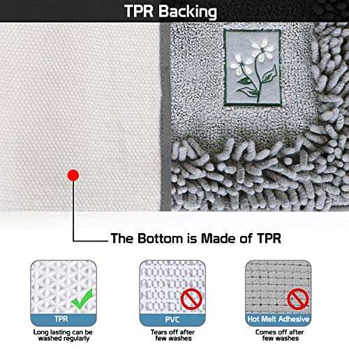 HOKIPO® Soft Microfiber Bath Mats for Home, 40x60cm, Grey (AR-2852-GRY) - Image 6
