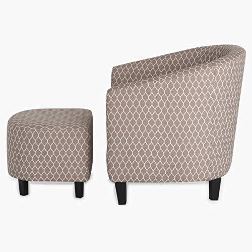 Home Centre Accent Chair with Ottoman - Image 7