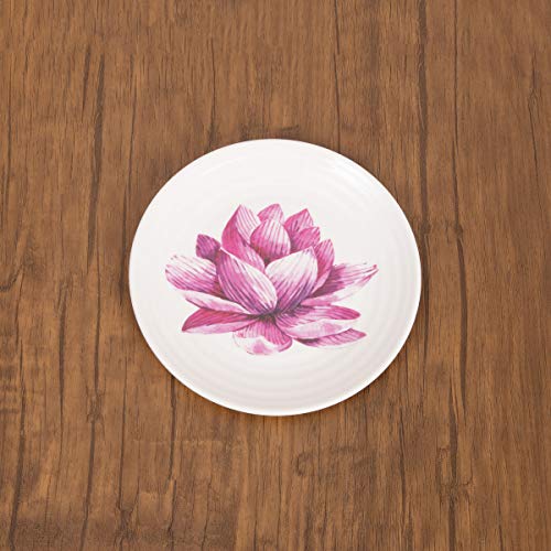 Home Centre Alora-Malia Floral Print Side Plate - Purple