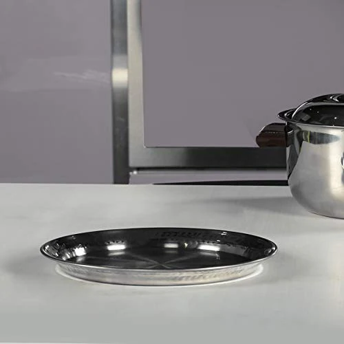 Home Centre Blaze Panchavati Hammered Stainless Steel Side Plate - Silver
