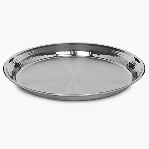 Home Centre Blaze Panchavati Hammered Stainless Steel Side Plate - Silver - Image 5