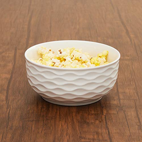 Home Centre Brook Ceramic Bowl with Lid - White - Image 3