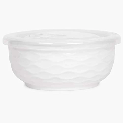 Home Centre Brook Ceramic Bowl with Lid - White - Image 5
