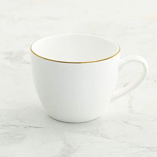 Home Centre Corsica Solid Cup and Saucer- Set of 6 - Image 2