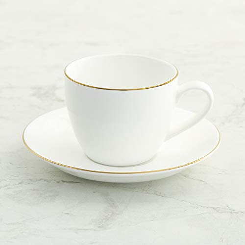 Home Centre Corsica Solid Cup and Saucer- Set of 6 - Image 5