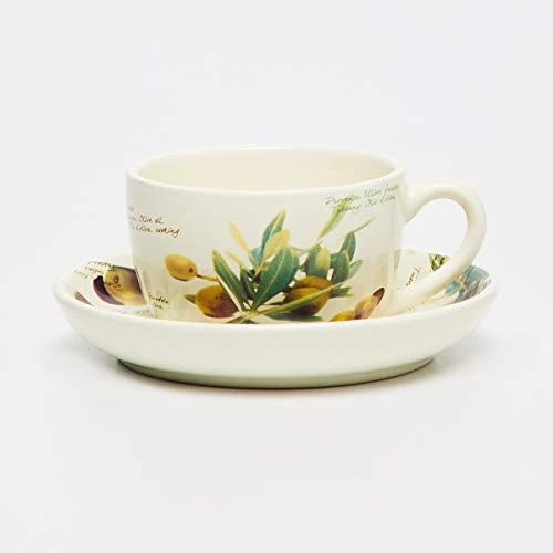 Home Centre Malvina Printed Tea Set - 1 Cup and 1 Saucer - Beige - Image 7