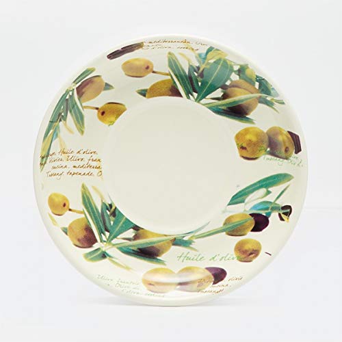 Home Centre Malvina Printed Tea Set - 6 Cups and 6 Saucers with Stand - Beige - Image 3
