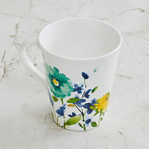 Home Centre Mandarin Floral Print Mugs - Set of 3 - Image 4