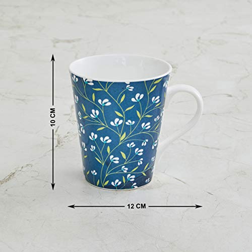Home Centre Mandarin Floral Print Mugs - Set of 3 - Image 5