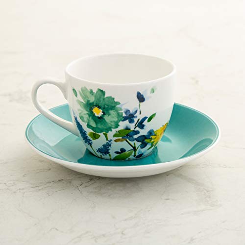 Home Centre Mandarin Printed Cup and Saucer - Set of 12 - Image 5