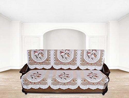 Home Sajawat 3 Seater Sofa Cover Set - Premium Quality Net Fabric Sofa Cover - Image 5