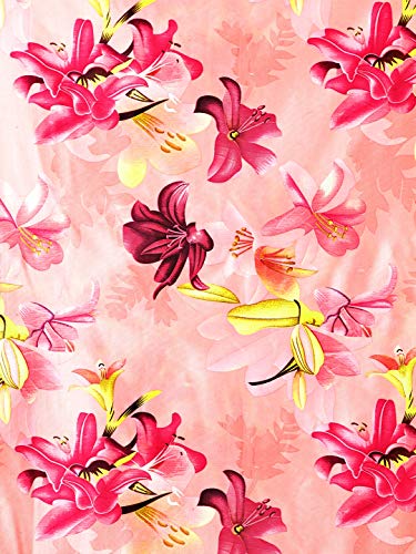 Home Sizzler 3D Flower Polyester 5 ft Window Curtain (Pink) -2 Pieces - Image 3