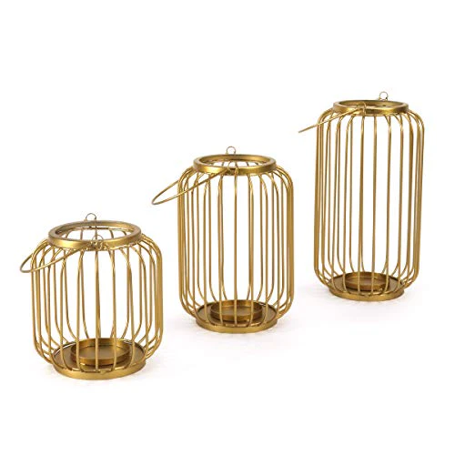 HOMEIVA Lantern Candle Holders (Vintage) (Set of 3) - Image 2