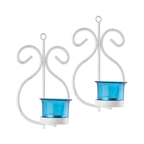 Homesake® Set of 2 Decorative White Wall Sconce - Image 3