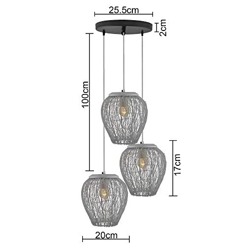 Homesake 60 Watts Chandelier Light, White, Round - Image 2