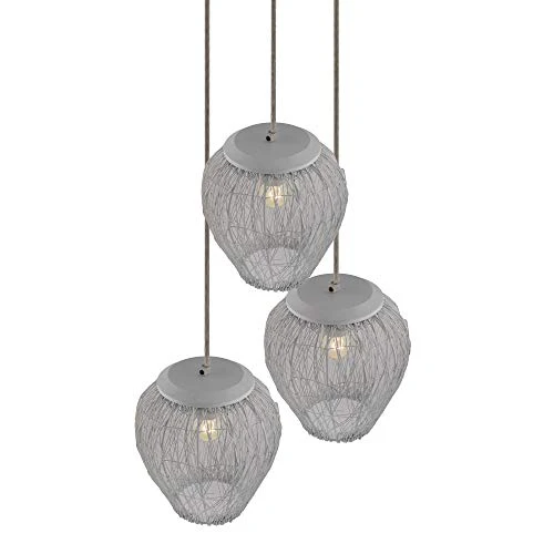 Homesake 60 Watts Chandelier Light, White, Round - Image 3
