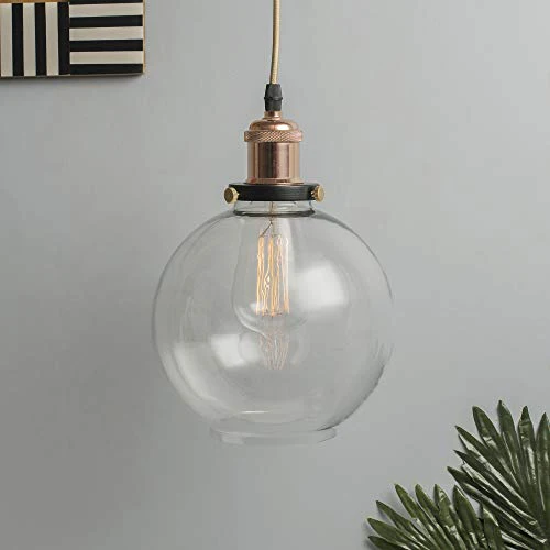 Homesake 60 Watts Pendant Light, Bronze, Rose Gold, Round