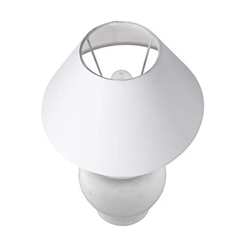 Homesake Ceramic Table Lamp with Shade, White - Image 5