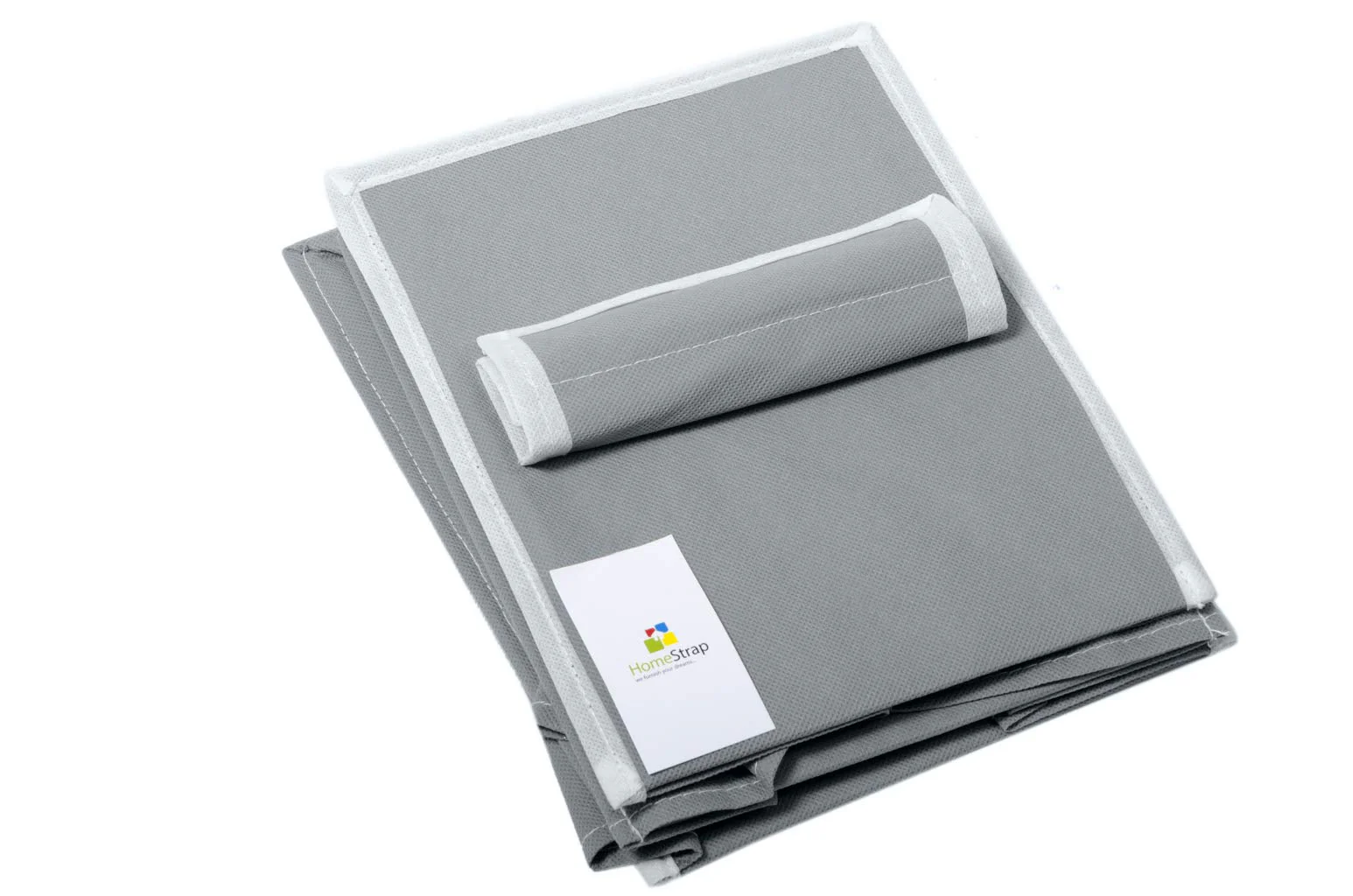 HomeStrap Hanging 3 Shelf Wardrobe Organizer: Grey - Image 4
