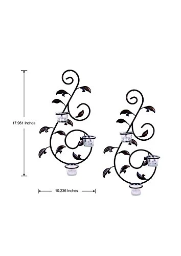 Hosley 18IN Long Set of 2 Decorative Wall Sconce with Free Tealights - Image 5