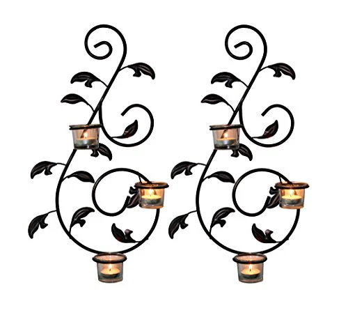 Hosley 18IN Long Set of 2 Decorative Wall Sconce with Free Tealights - Image 6
