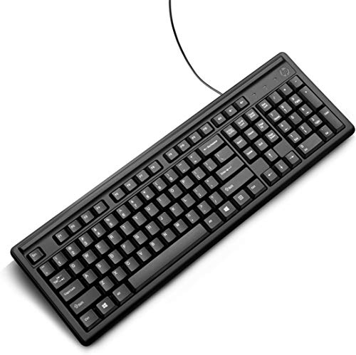 HP X1000 Wired Mouse (Black/Grey) + HP 100 Wired USB Keyboard - Image 2
