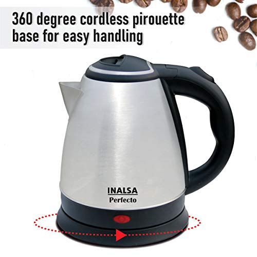 Inalsa Perfecto 1.5-Litre Electric Kettle (Silver/Black) - Image 6