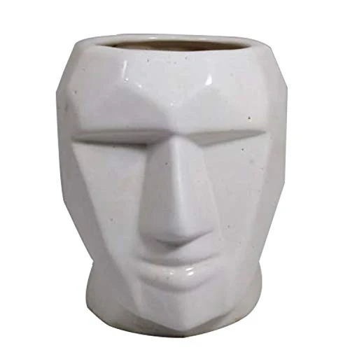 India Meets India Ceramic Flower Vase (6.5 x 3.5 inch, White) - Image 4